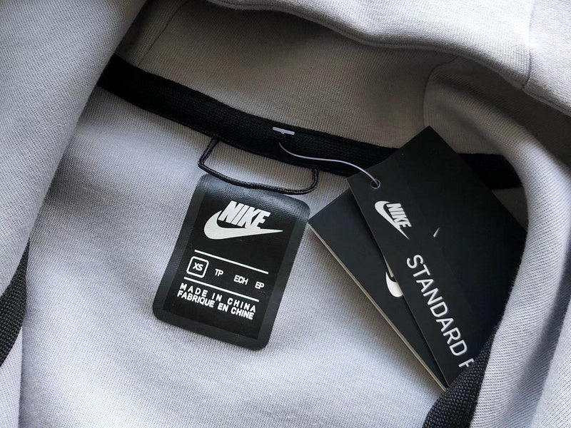 NIKE TECH FLEECE HOODIE x WOLF GREY/AQUAMARINE/ORANGE - outsole - replica sneakers