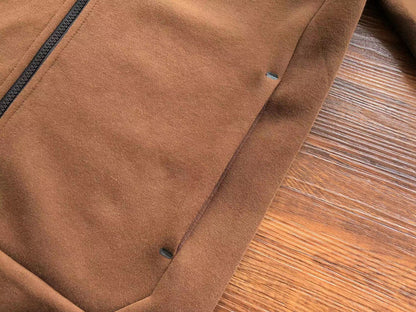 NIKE TECH FLEECE HOODIE x BROWN - logo - replica sneakers