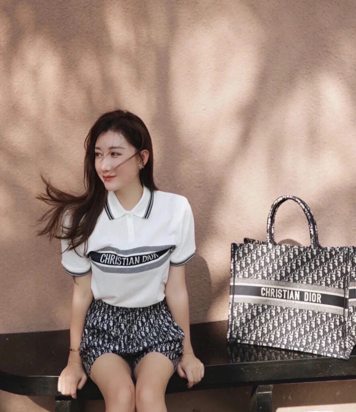 Christian Dior 'Striped Logo' Polo Shirt - logo - replica sneakers