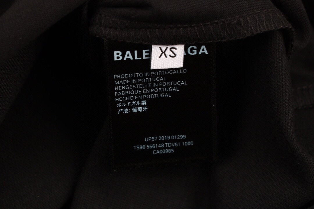 Balenciaga Wave Logo T-Shirt (Black) - logo - replica sneakers