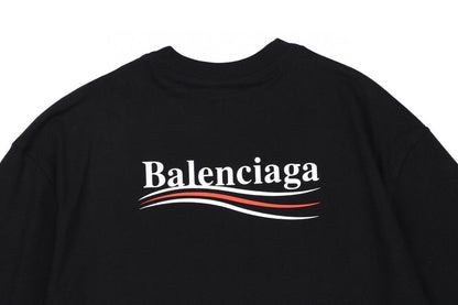 Balenciaga Wave Logo T-Shirt (Black) - logo - replica sneakers