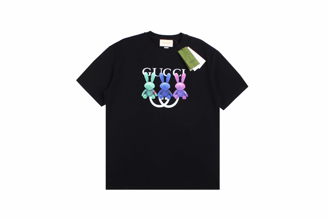 Gucci Bunny Trio T-Shirt (Black) - logo - replica sneakers