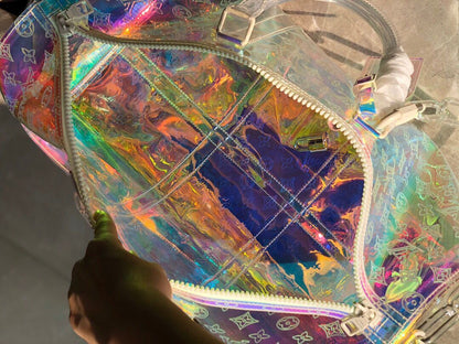 LOUIS VUITTON MONOGRAM 50 PRISM HOLOGRAPHIC TRAVEL BAG - detail - replica sneakers