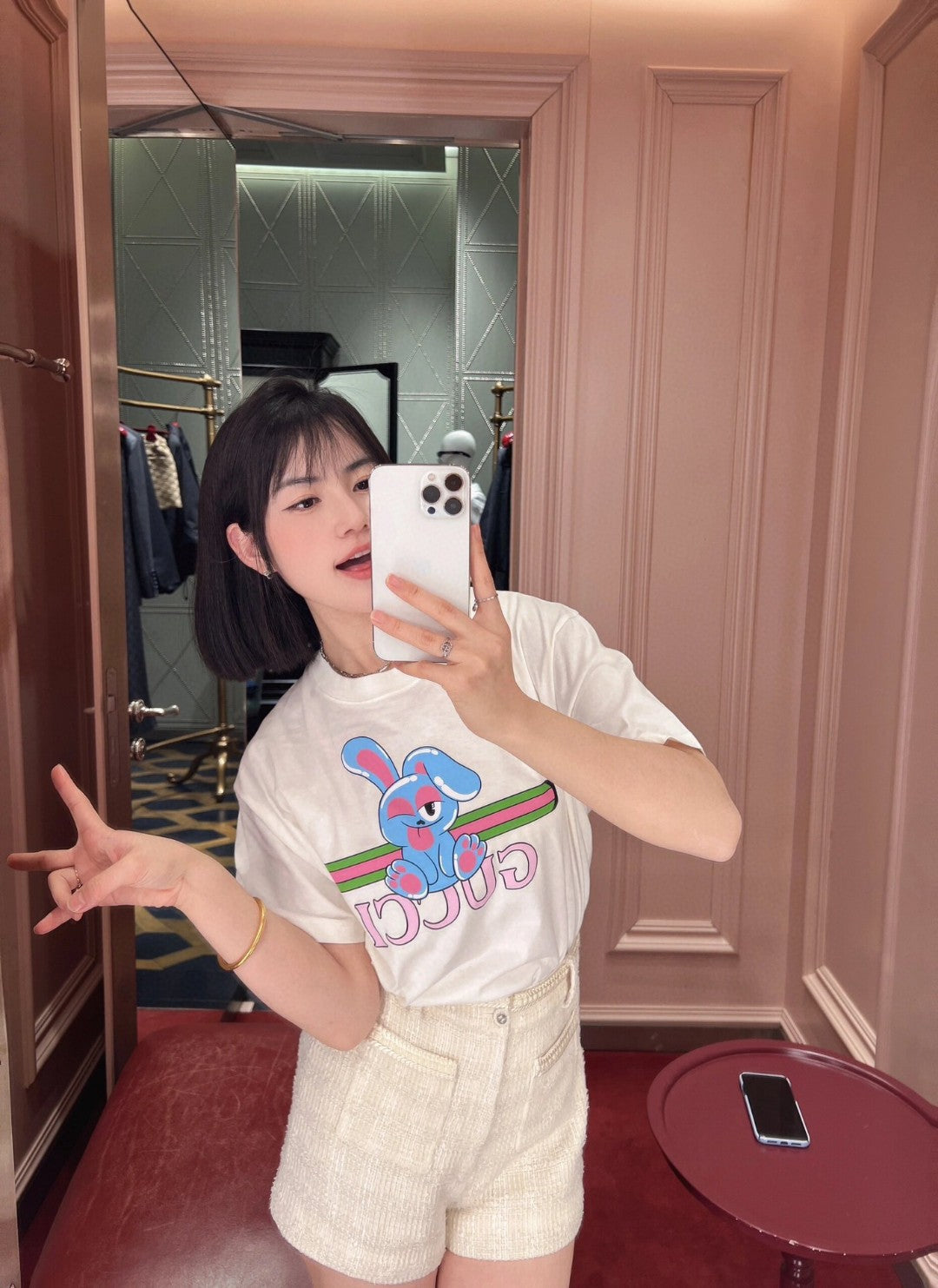 Gucci Bunny Graphic T-Shirt - logo - replica sneakers