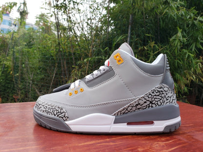 JORDAN 3 Retro - Cool T-Shirt - Grey Unisex Streetwear Limited Edition