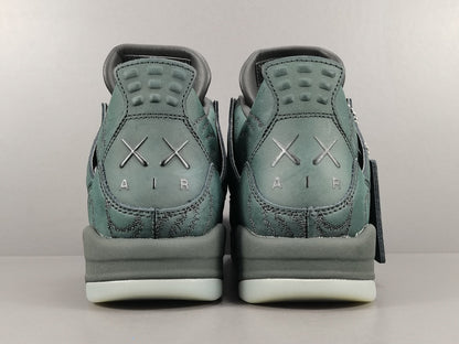 JORDAN 4 x KAWS BLACK OLIVE - logo - replica sneakers
