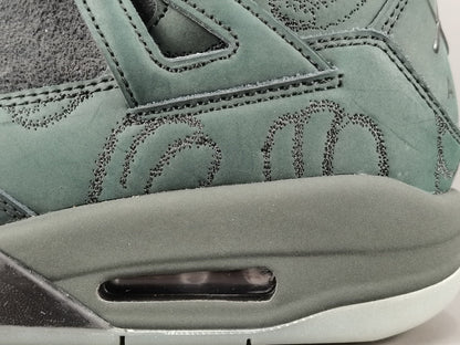 JORDAN 4 x KAWS BLACK OLIVE - logo - replica sneakers