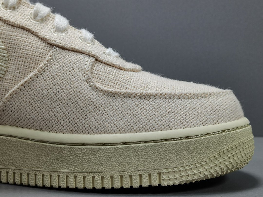 NIKE AIR FORCE 1 x STUSSY FOSSIL - logo - replica sneakers