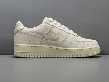 NIKE AIR FORCE 1 x STUSSY FOSSIL - logo - replica sneakers